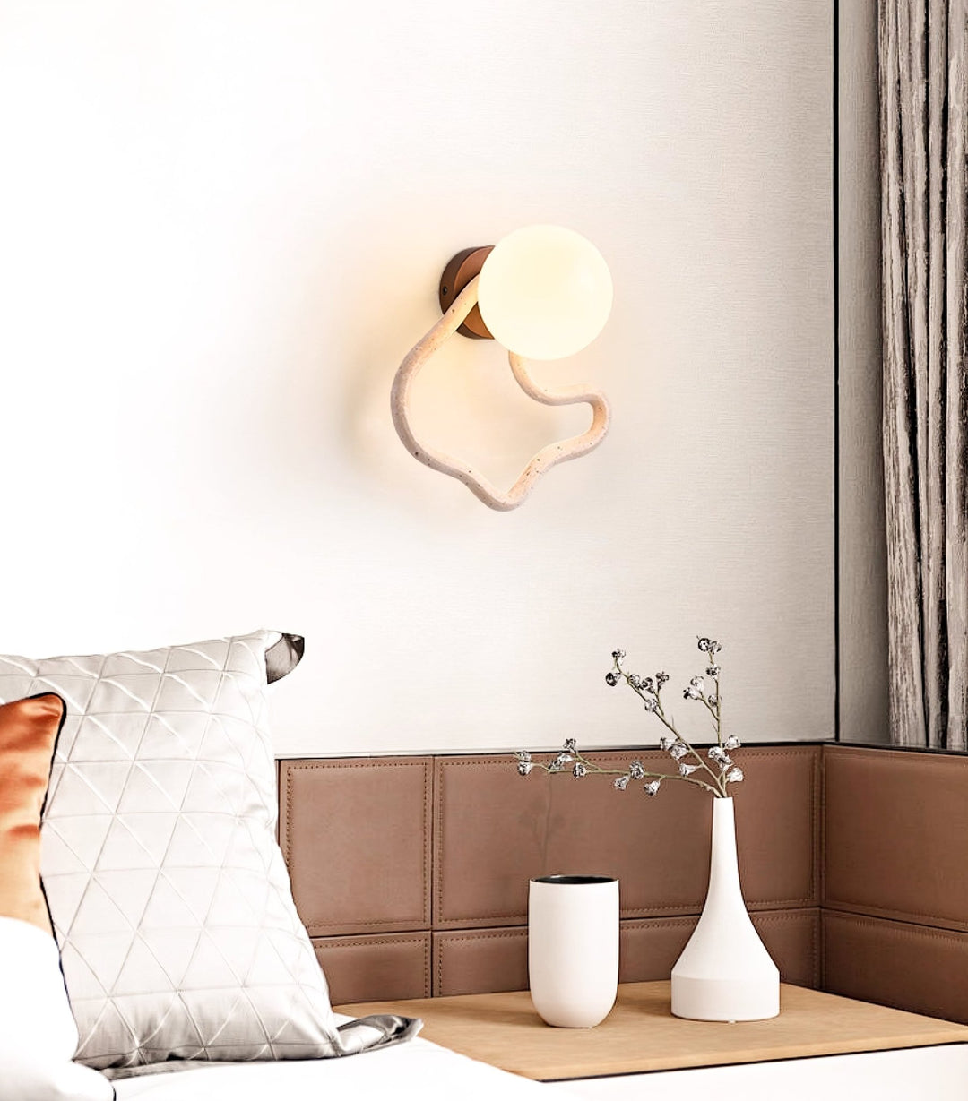 Serpentine Travertine Wall Sconce - Vakkerlight