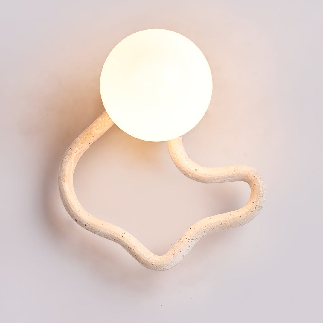 Serpentine Travertine Wall Sconce - Vakkerlight