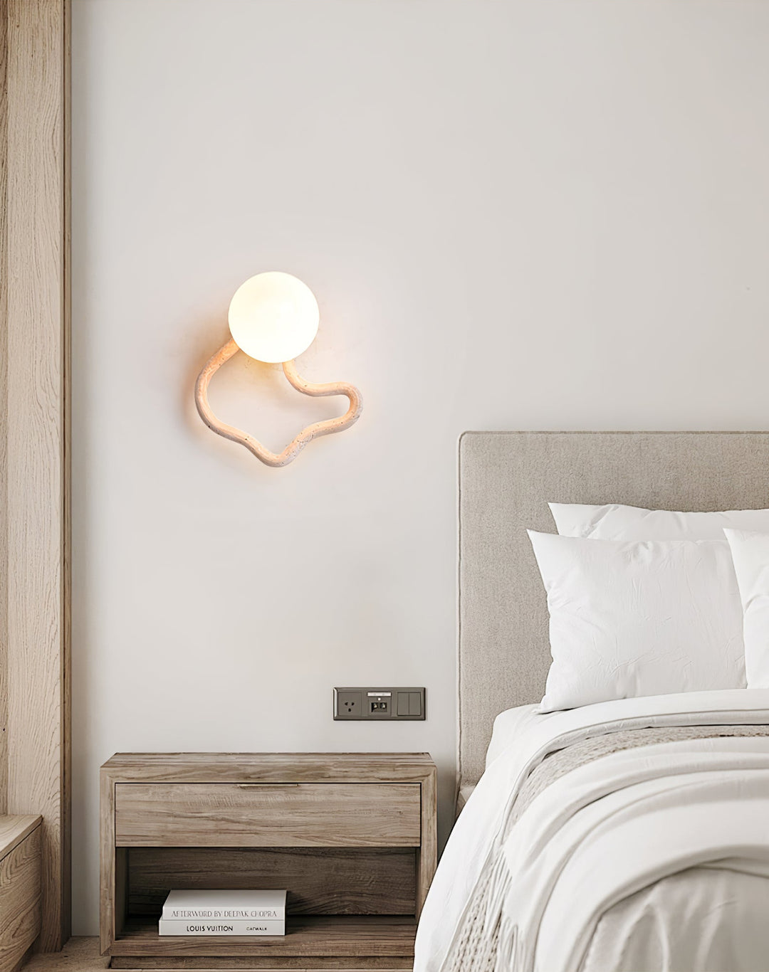 Serpentine Travertine Wall Sconce - Vakkerlight