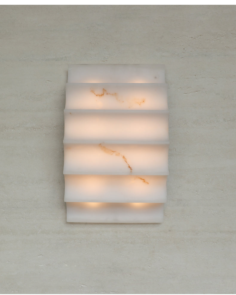 Serra Tiered Alabaster Sconce