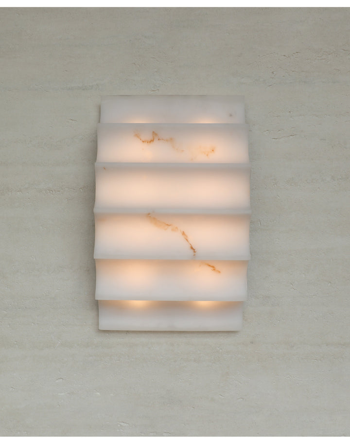Serra Tiered Alabaster Sconce