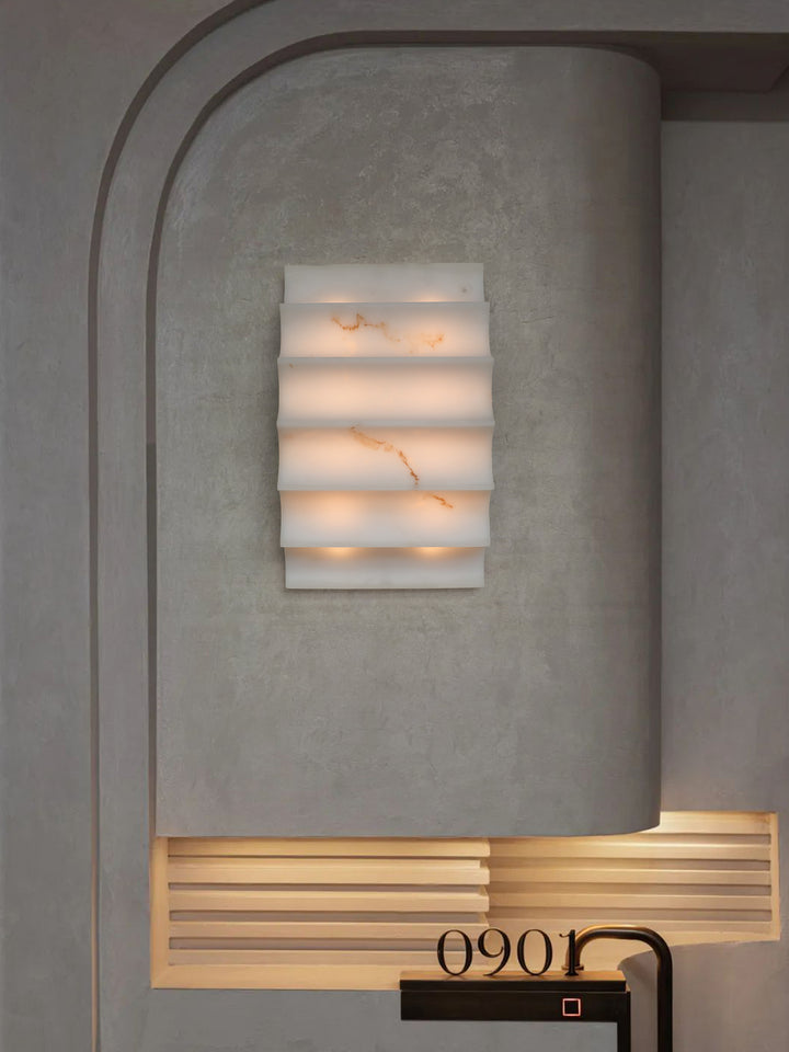 Serra Tiered Alabaster Sconce