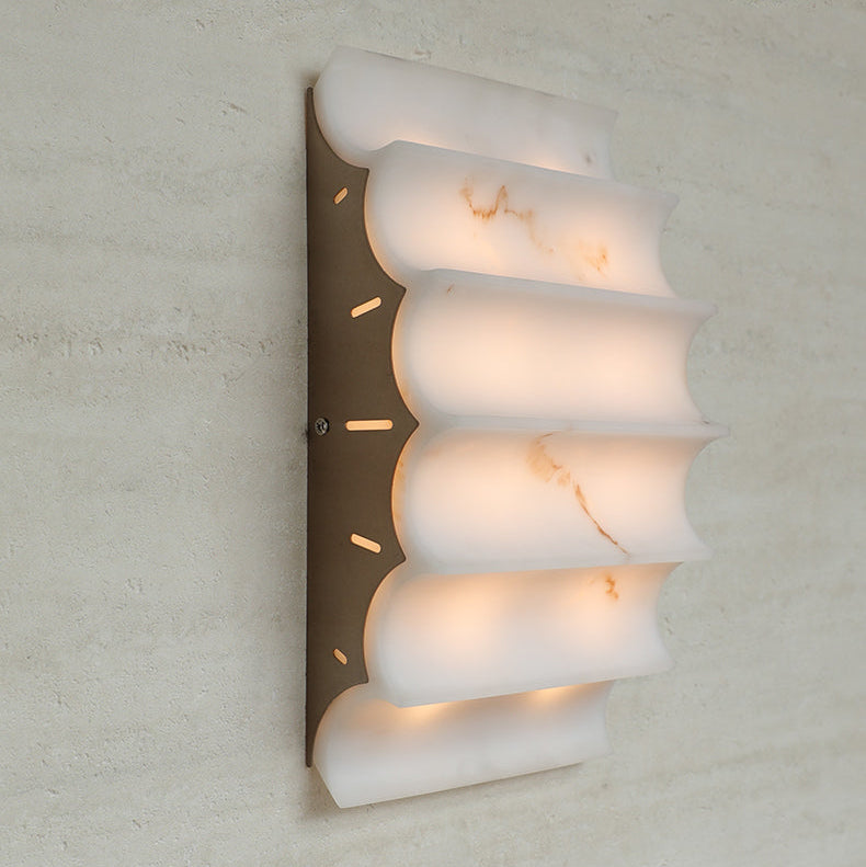 Serra Tiered Alabaster Sconce