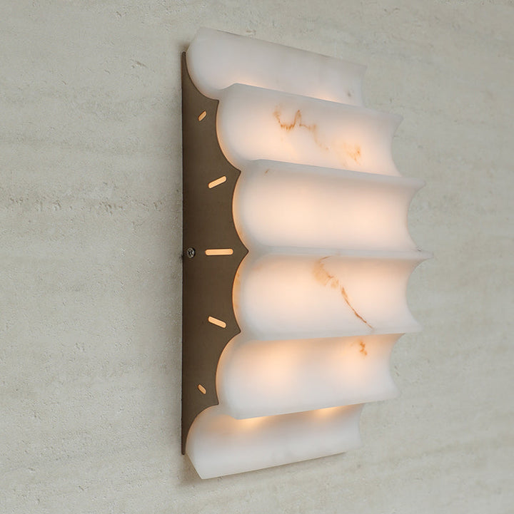 Serra Tiered Alabaster Sconce