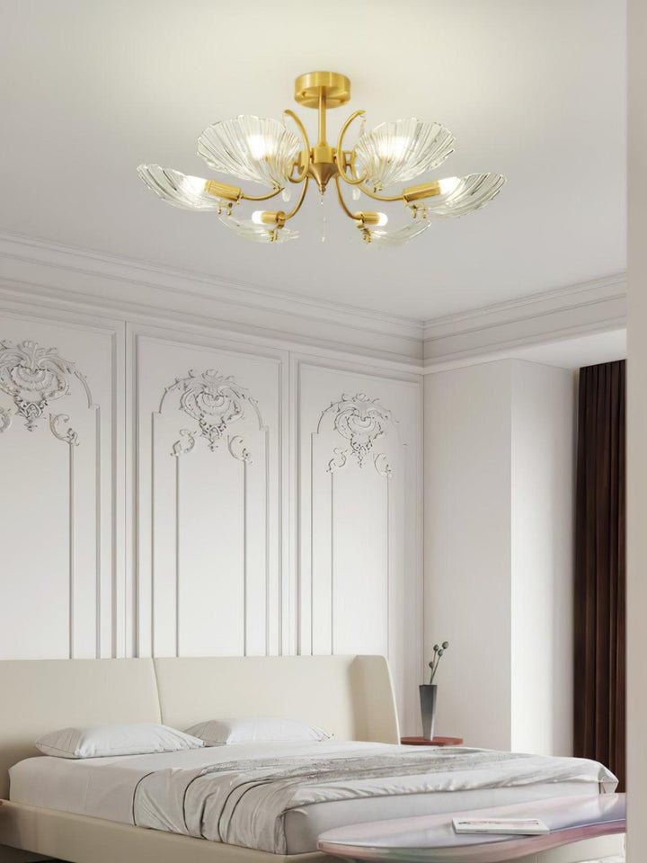 Shell Brass Ceiling Lamp - Vakkerlight