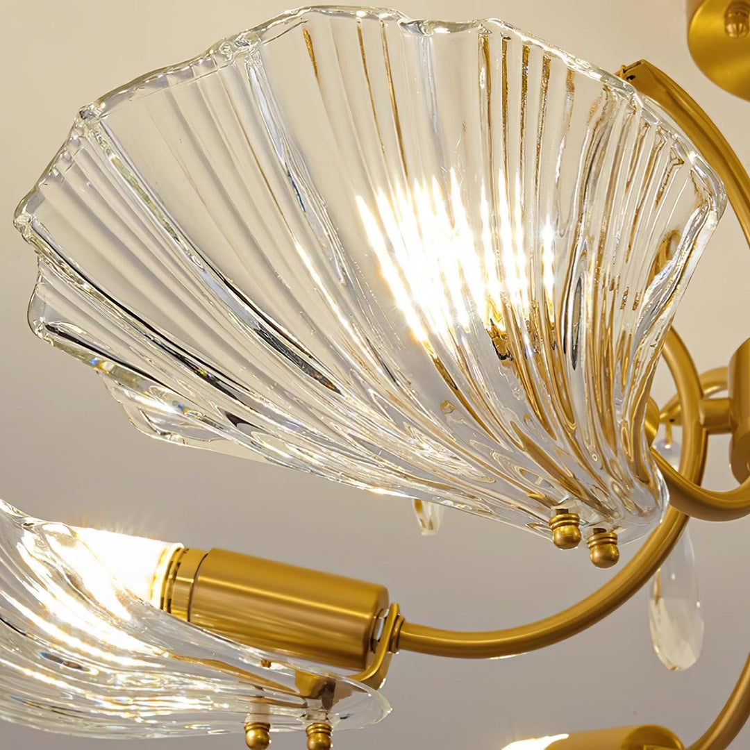 Shell Brass Ceiling Lamp - Vakkerlight