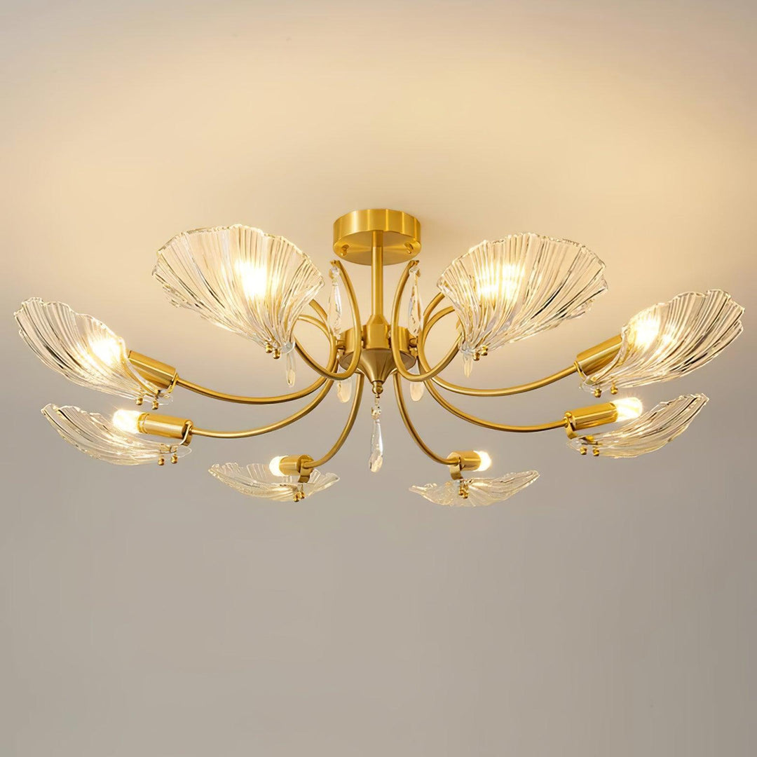 Shell Brass Ceiling Lamp - Vakkerlight