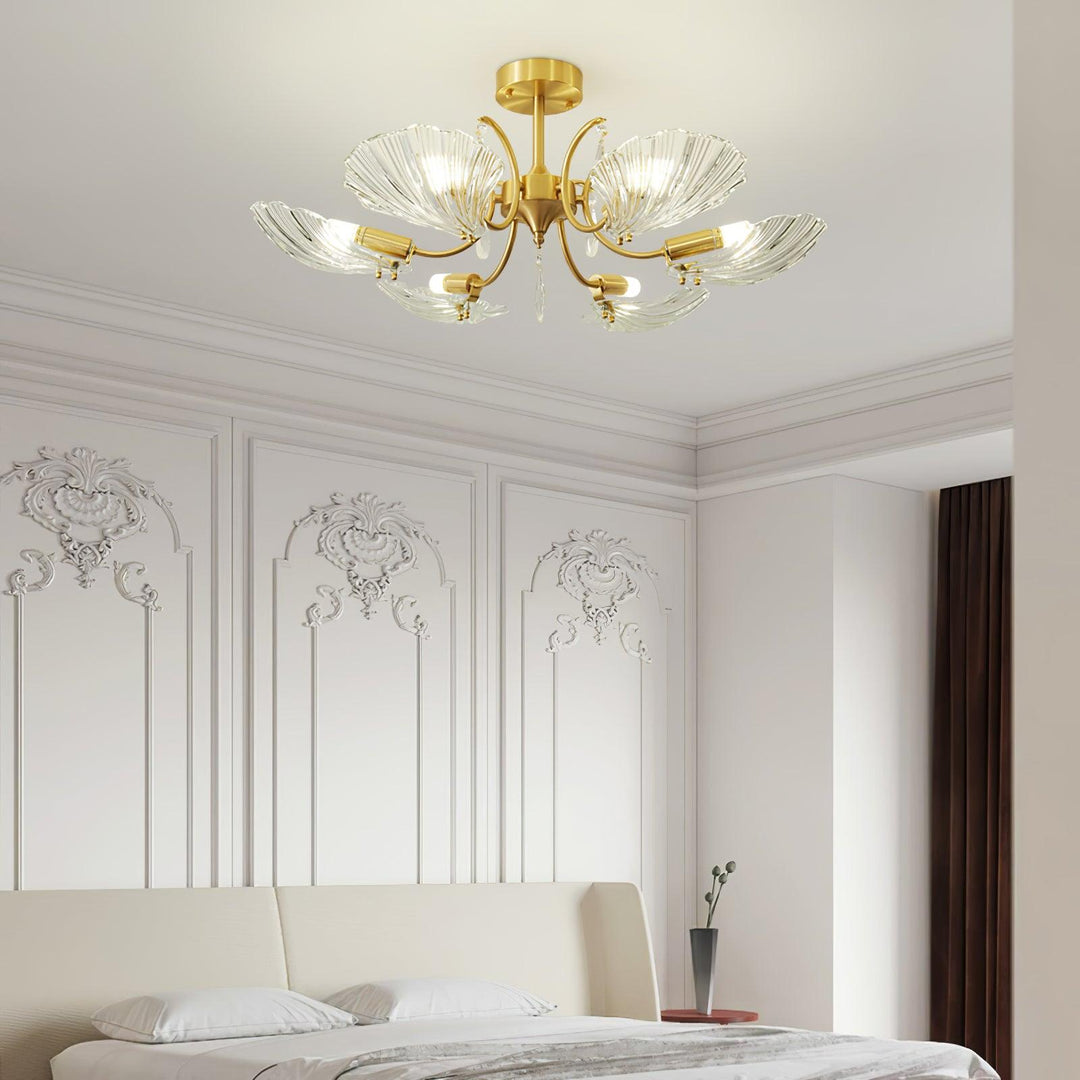 Shell Brass Ceiling Lamp - Vakkerlight