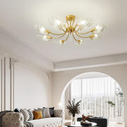 Shell Brass Ceiling Lamp