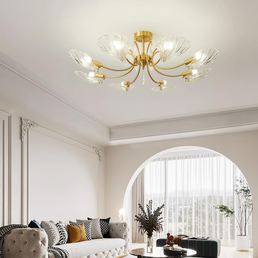 Shell Brass Ceiling Lamp - Vakkerlight