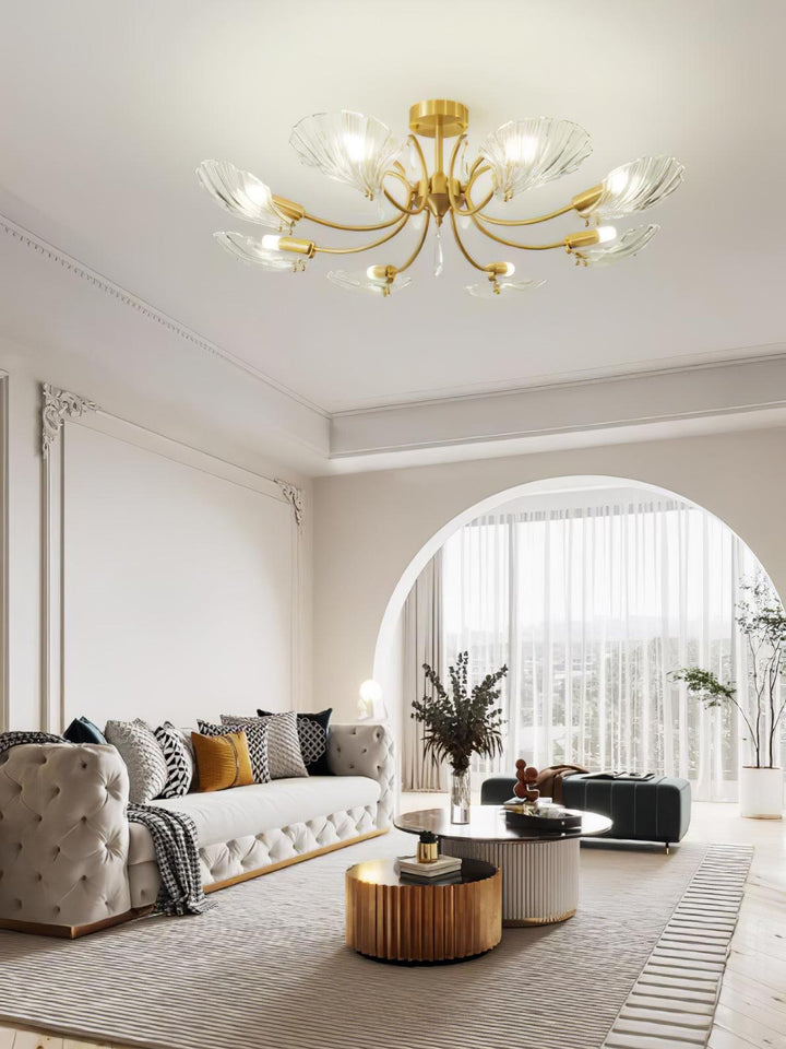 Shell Brass Ceiling Lamp - Vakkerlight