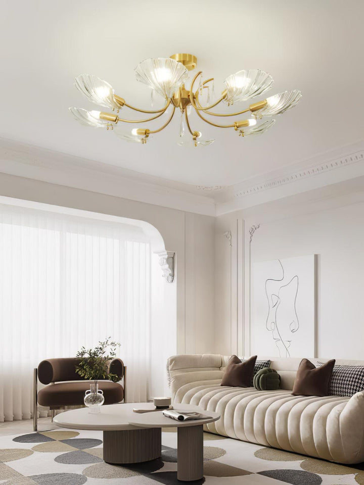 Shell Brass Ceiling Lamp - Vakkerlight