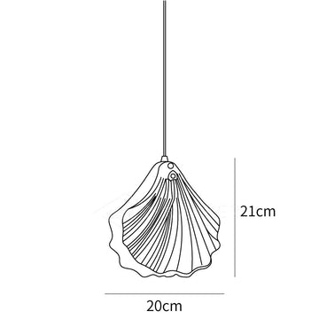 Shell Mini Pendant Light — Dimension drawings 1