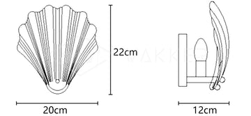 Shell Wall Light — Dimension drawings 1