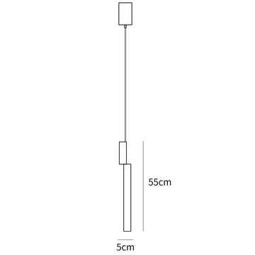 Eclat Cylindra Pendelleuchte — Dimension drawings 1
