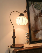 Lámpara de mesa de globo de seda