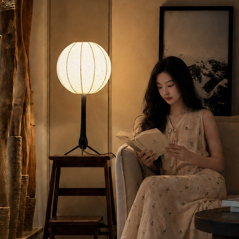 Silk Lantern Table Lamp