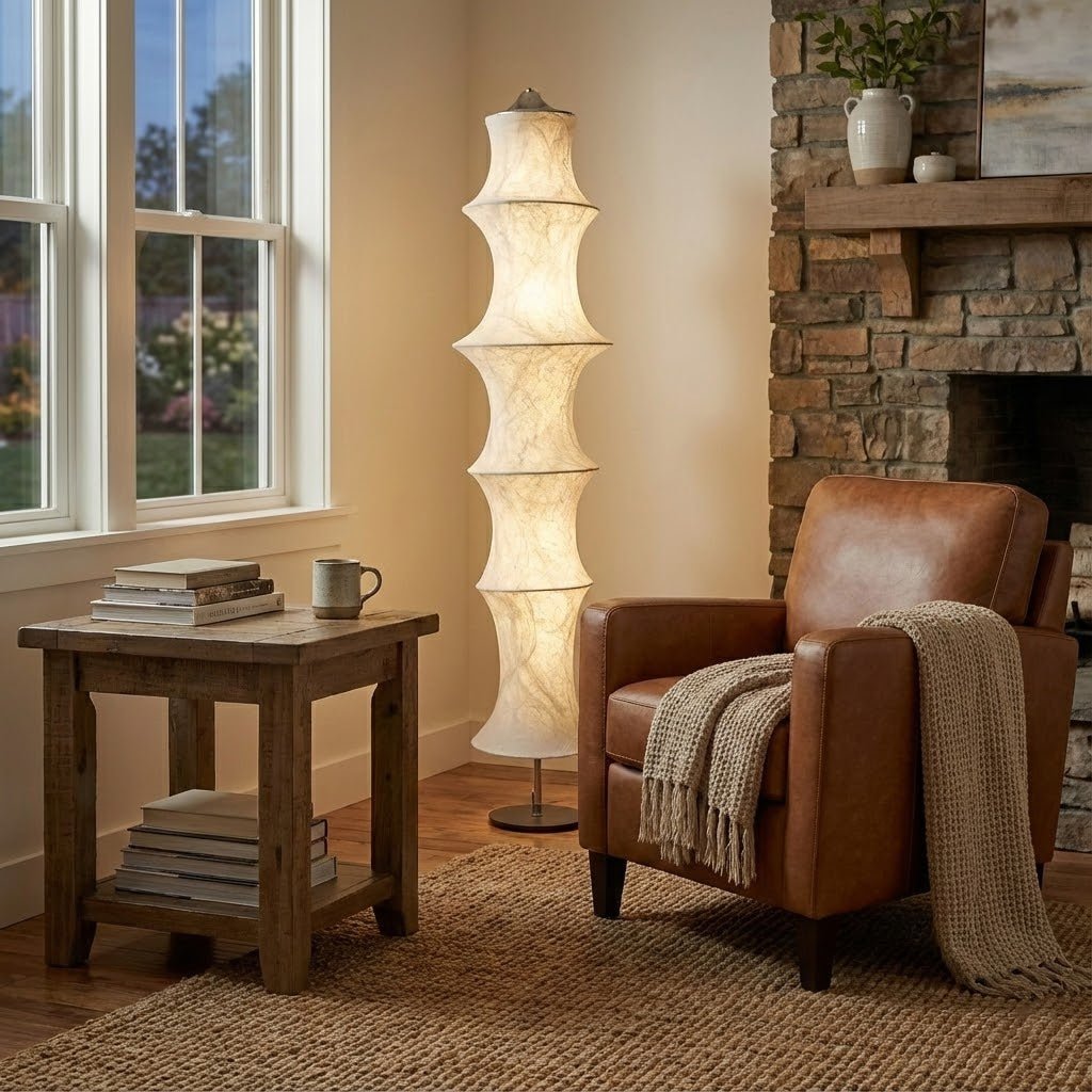 Silk lamp in interior