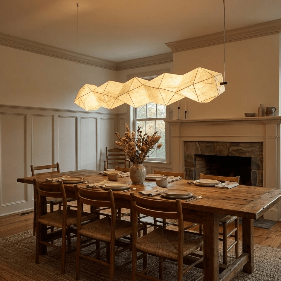 Silvara Fold Linear Pendant Lamp - Vakkerlight