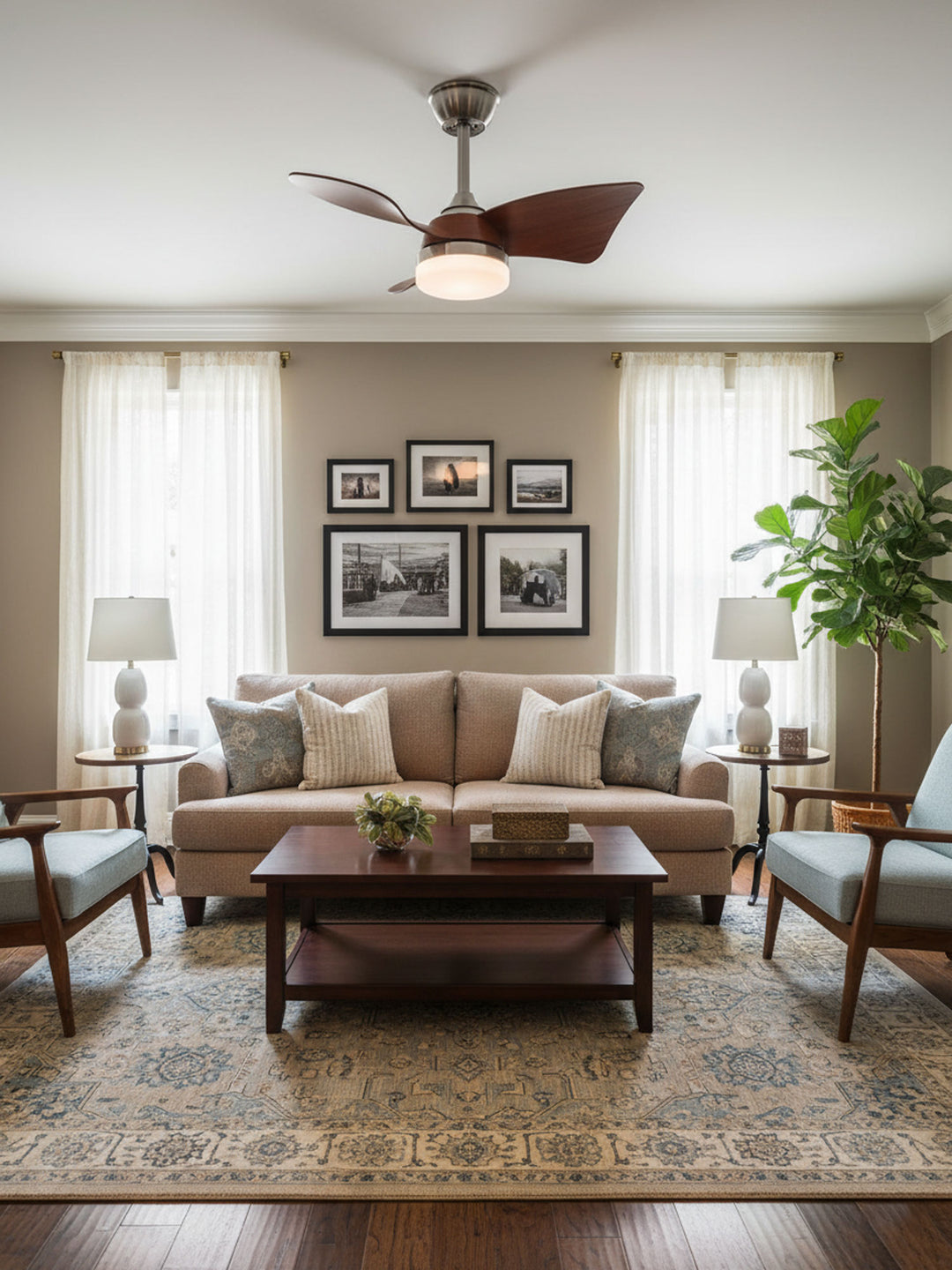 Silven Curve Ceiling Fan Light - Vakkerlight