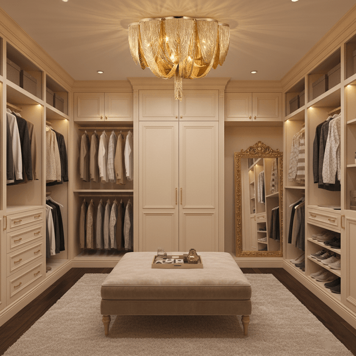 Silver Chain Tassel Ceiling Light - Vakkerlight