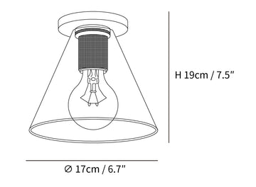 Simple Style Flush Mount Light — Dimension drawings 1