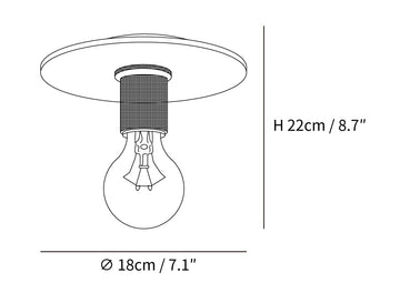 Simple Style Flush Mount Light — Dimension drawings 3