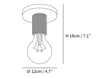 Simple Style Flush Mount Light — Dimension drawings 4