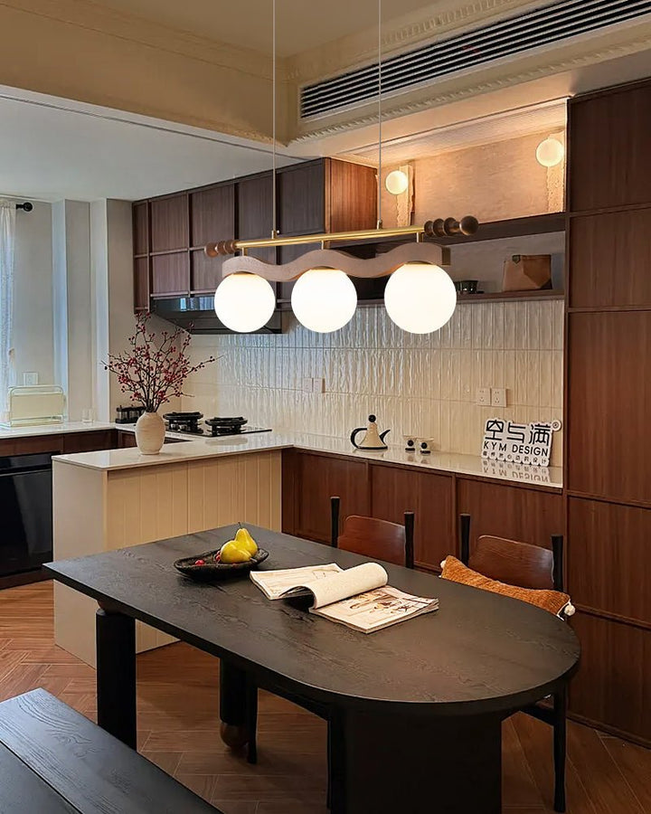 Sinuara Ribbon Globe Linear Chandelier - Vakkerlight