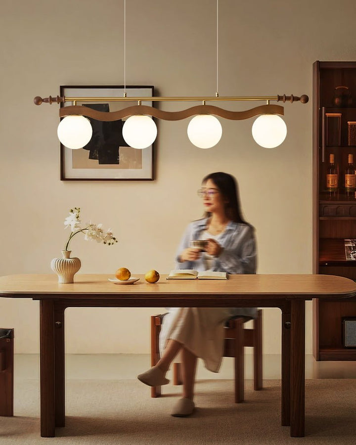 Sinuara Ribbon Globe Linear Chandelier - Vakkerlight