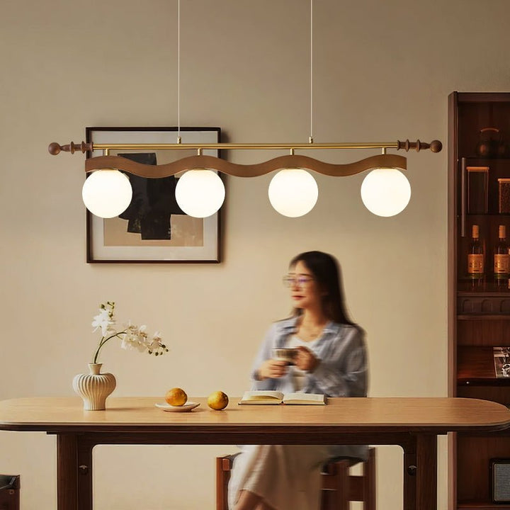 Sinuara Ribbon Globe Linear Chandelier - Vakkerlight