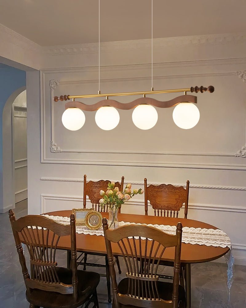 Sinuara Ribbon Globe Linear Chandelier - Vakkerlight