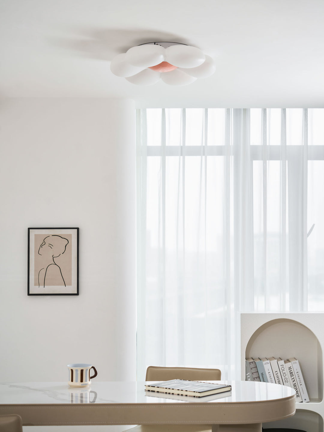 Six-leaf Flower Kids Room Ceiling Lamp