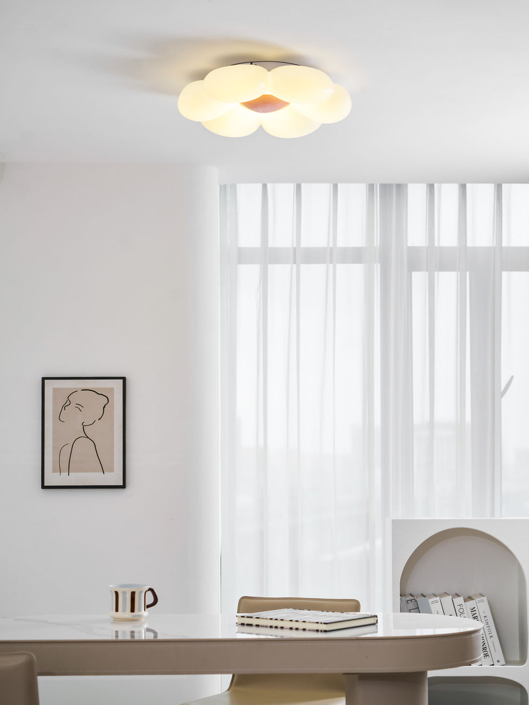 Six-leaf Flower Kids Room Ceiling Lamp