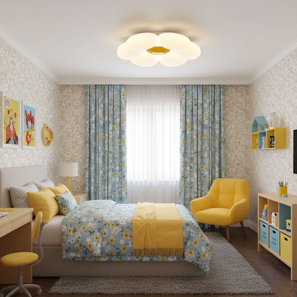 Six - leaf Flower Kids Room Ceiling Lamp - Vakkerlight