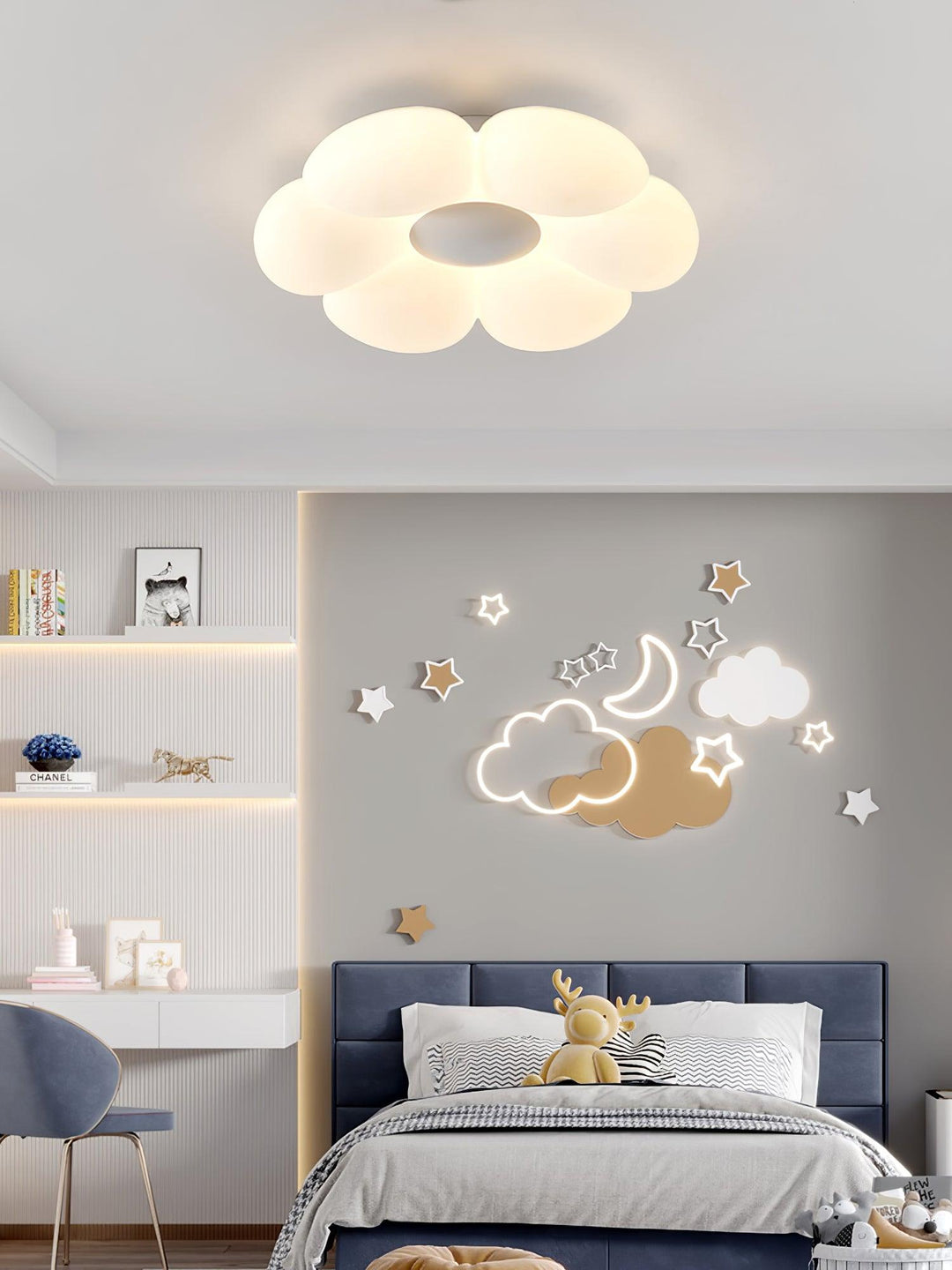 Six - leaf Flower Kids Room Ceiling Lamp - Vakkerlight