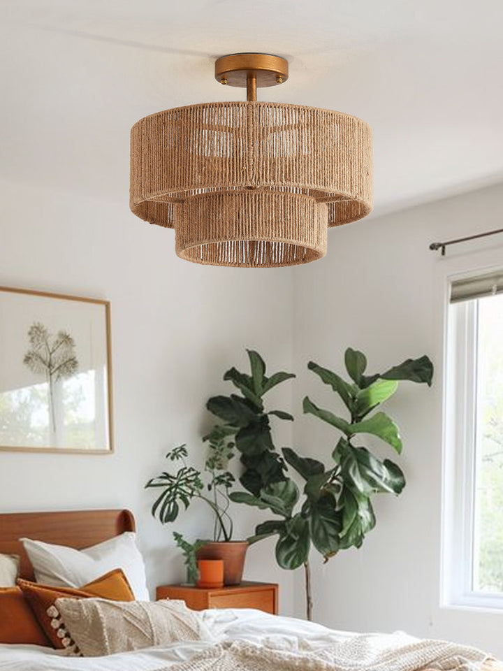 Skein Hemp Rope Flush Mount