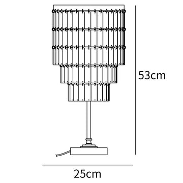 Skye Gelaagde Tafel­lamp — Dimension drawings 1
