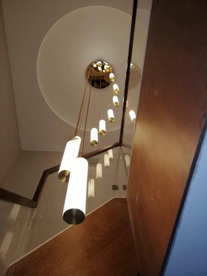 Slender Alabaster Column Chandelier - Vakkerlight