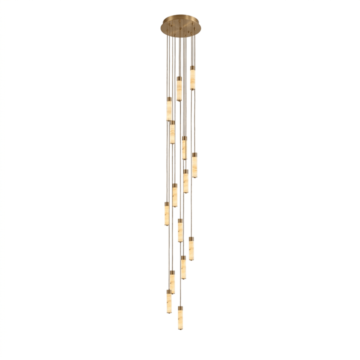 Slender Alabaster Column Chandelier - Vakkerlight