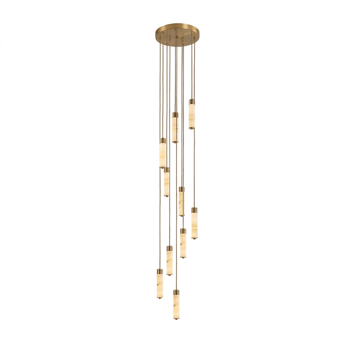 Slender Alabaster Column Chandelier - Vakkerlight