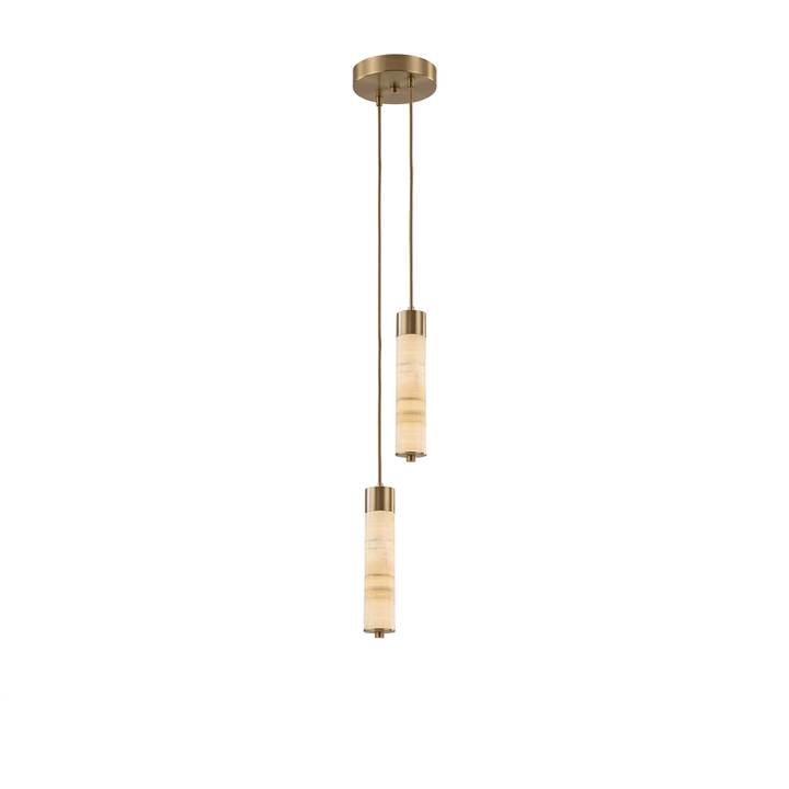 Slender Alabaster Column Chandelier - Vakkerlight