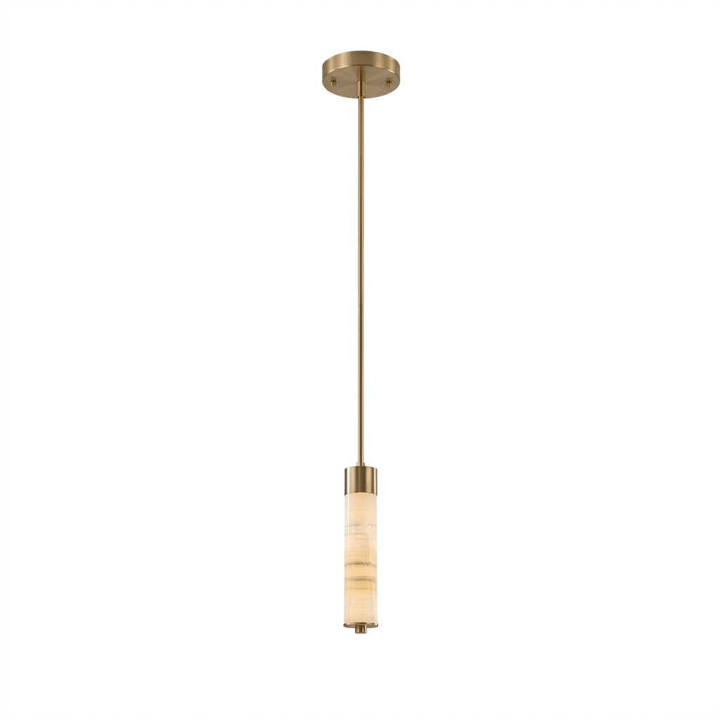 Slender Alabaster Column Chandelier - Vakkerlight