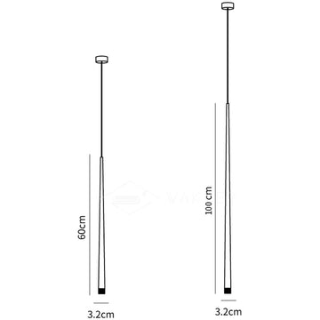 Schlanker Kegel-Kronleuchter — Dimension drawings 1