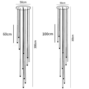Schlanker Kegel-Kronleuchter — Dimension drawings 3