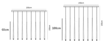 Schlanker Kegel-Kronleuchter — Dimension drawings 9