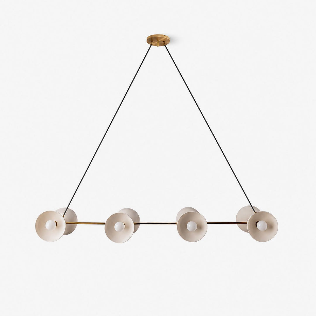 Slim Brass Linear Chandelier - Vakkerlight