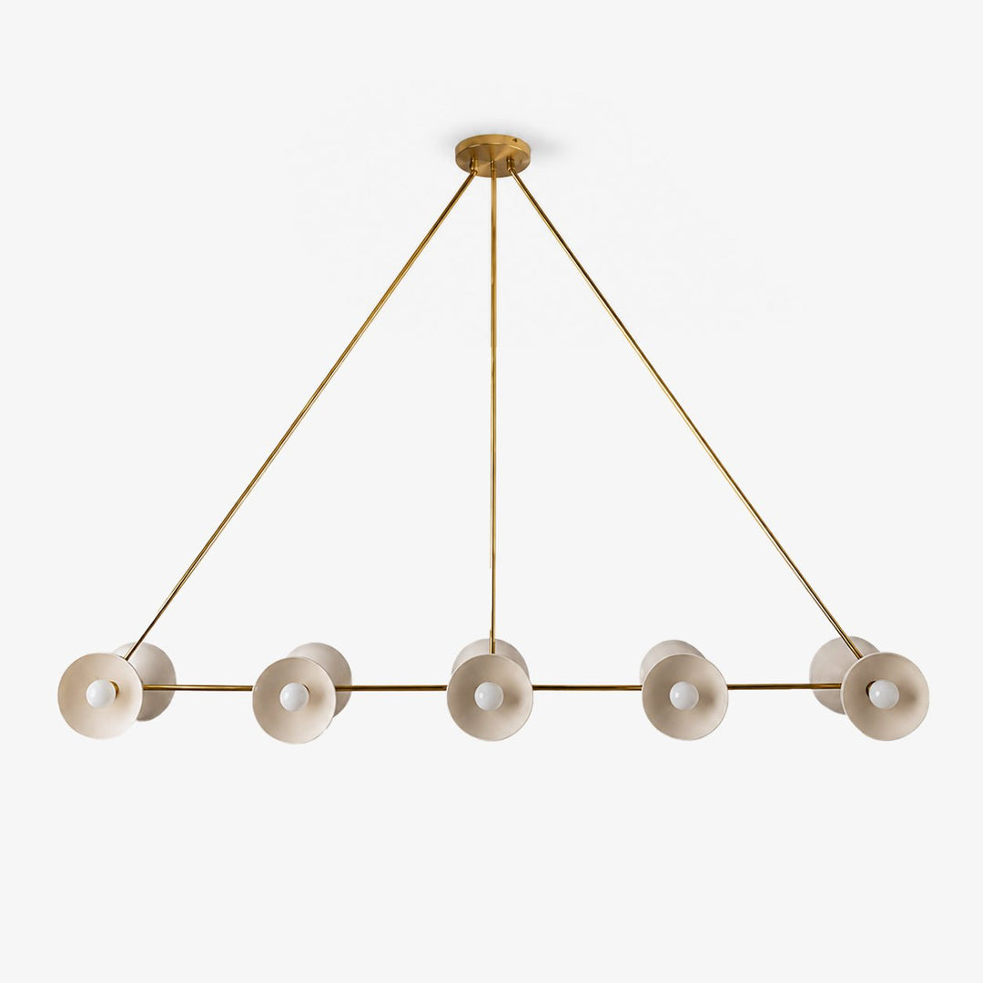 Slim Brass Linear Chandelier - Vakkerlight