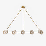 Lampada a sospensione lineare in ottone sottile