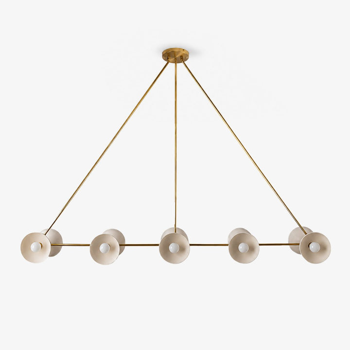 Slim Brass Linear Chandelier - Vakkerlight